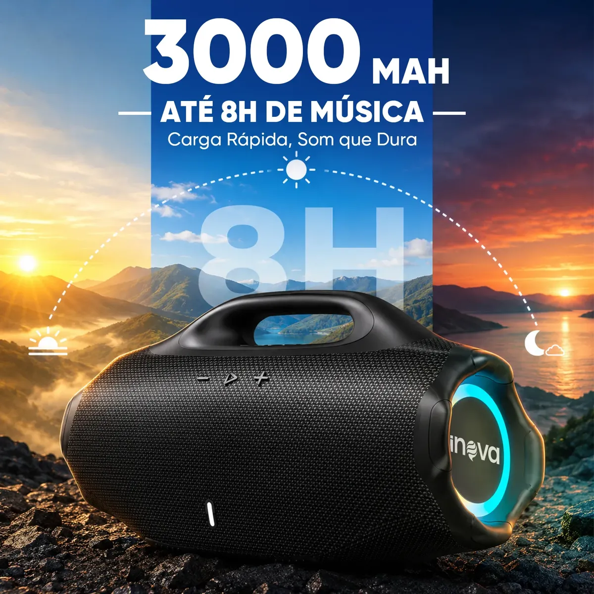 Caixa De Som Bluetooth Portátil Estéreo