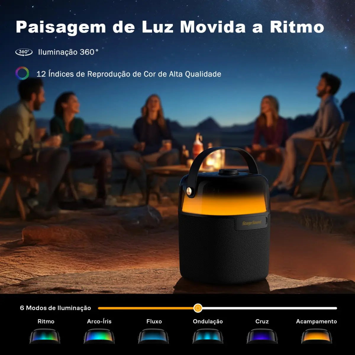 Caixa De Som Bluetooth c/ 2 Microfones