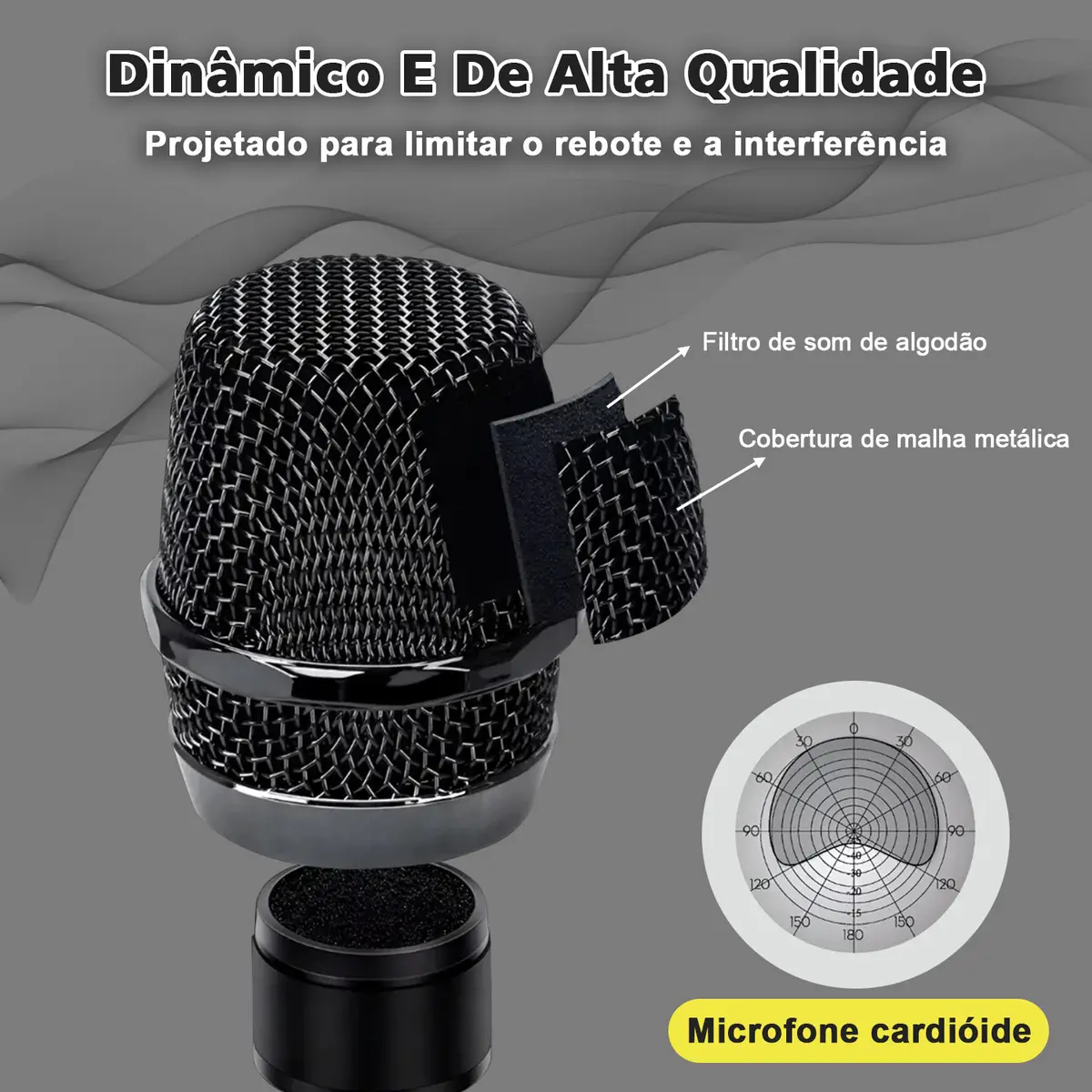 Kit 2 Microfone Sem Fio Profissional UHF