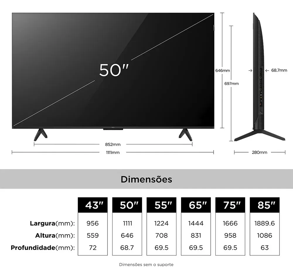 Smart TV TCL 50 Polegadas