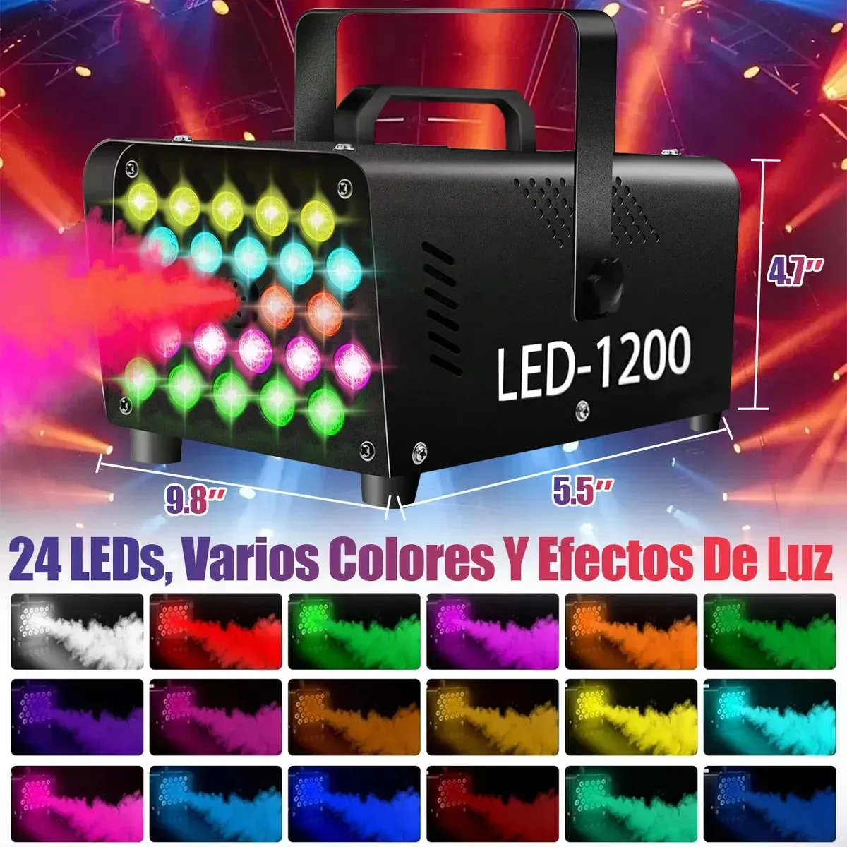 Máquina de Fumaça Com 24 Luzes LED
