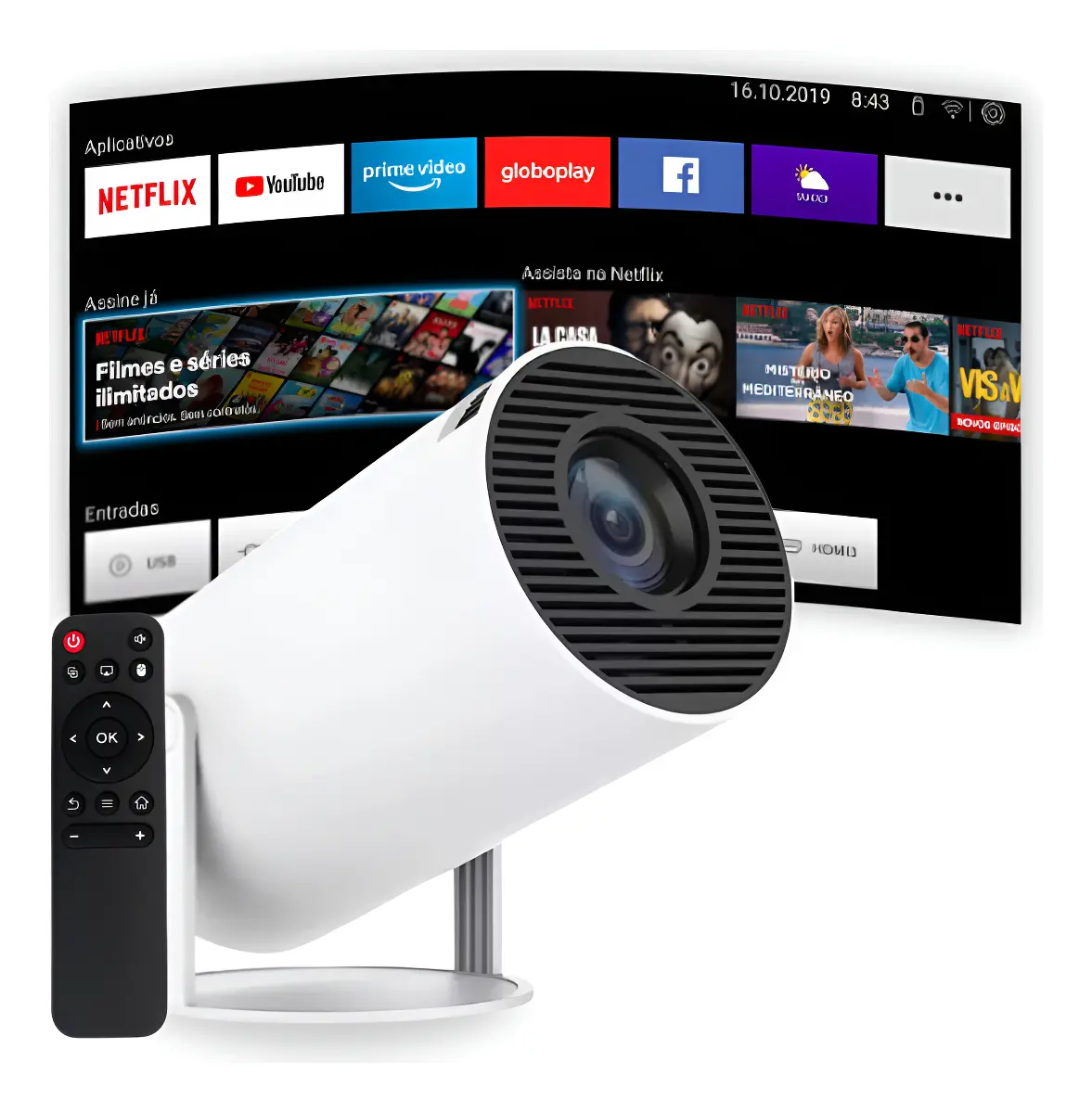 Projetor Portátil 4k